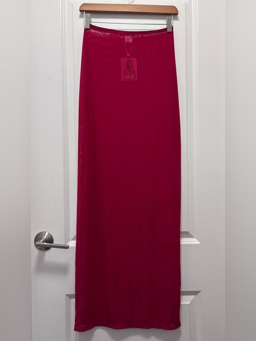 Strawberry Milk Mob Deep Raspberry Maxi Skirt